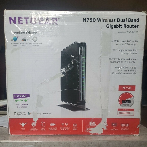 NETGEAR N750 WiFi 300+450Mbps Dual Band Gigabit Router (WNDR4300) - Picture 5 of 6